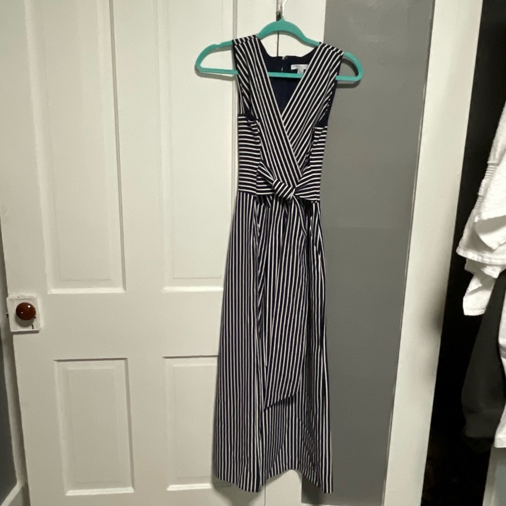 New York & Co striped jumpsuit